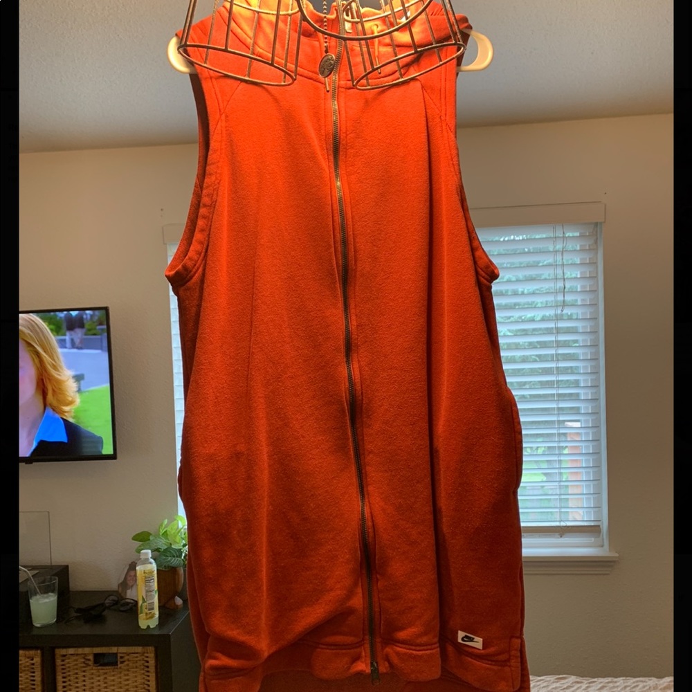 NIKE Modern Long Hooded Vest Dress Tunic